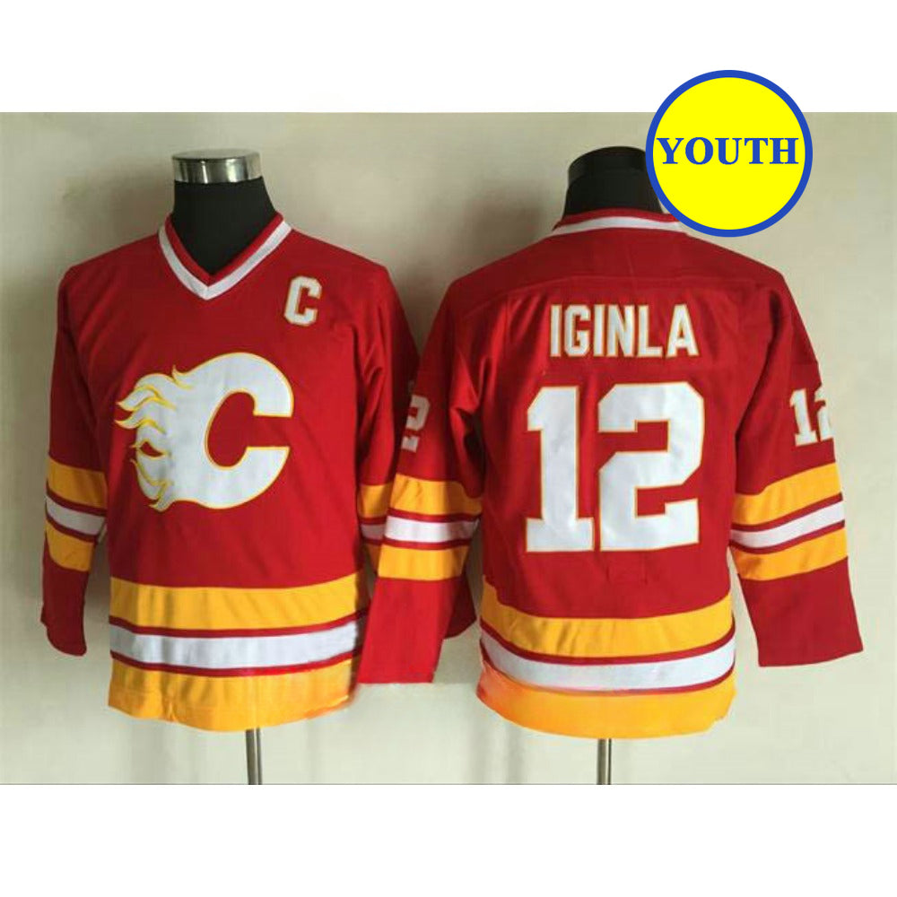 Custom Children Size Ice Hockey Jersey Chicago Flames Canadiens USA Team for Youth