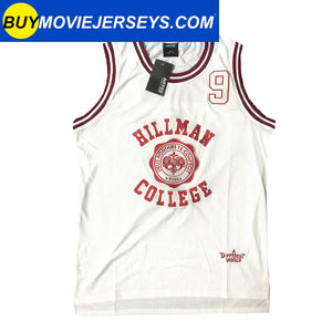 A Different World DWAYNE WAYNE  #9 HILLMAN COLLEGE  Basketball Movie Jersey White Color