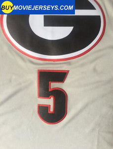 Customize  Anthony Edwards #5 Georgia Basketball Jersey College - Gray