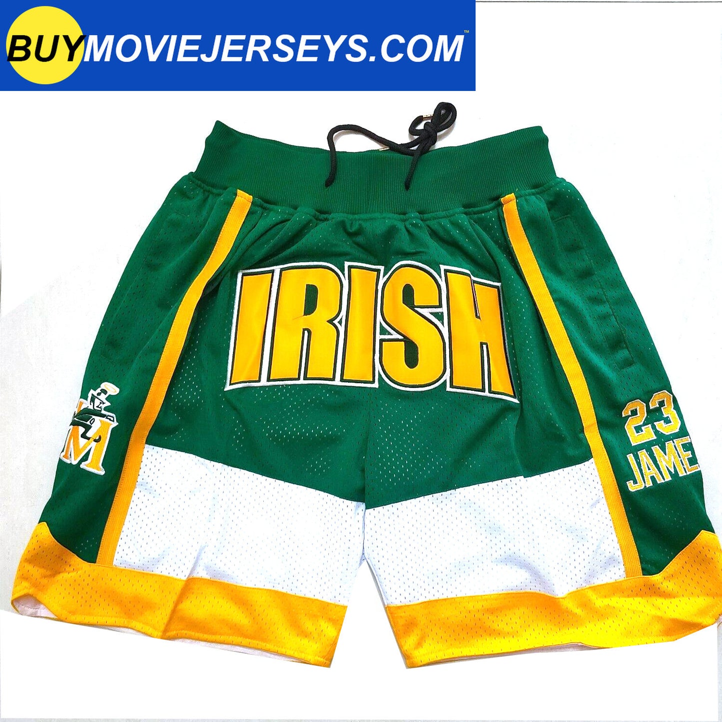 Irish Basketball Shorts James #23 Sports Pants with Pockets for Daily Wear