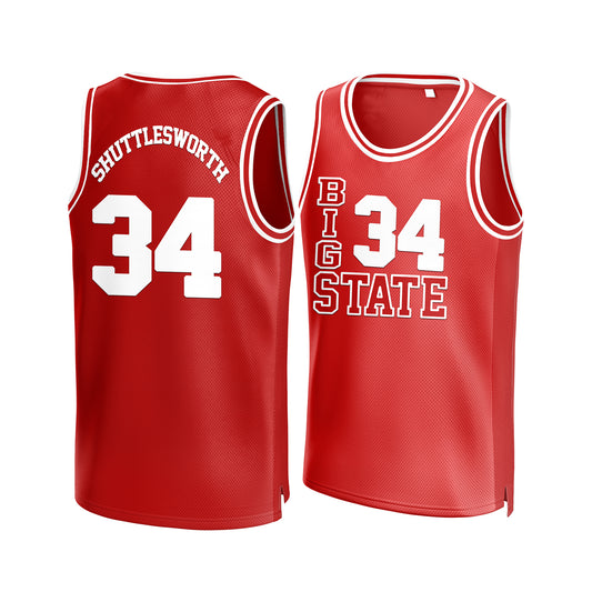 Jesus Shuttlesworth #34 Big State Basketball Movie Jersey