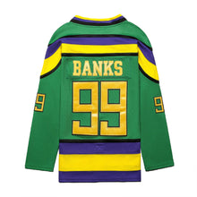 Load image into Gallery viewer, The Mighty Ducks Movie Hockey Jersey Adam Banks  # 99 Forward