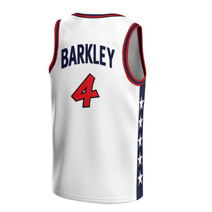 Charles Barkley #4 USA Dream Team Basketball Jersey White 1996