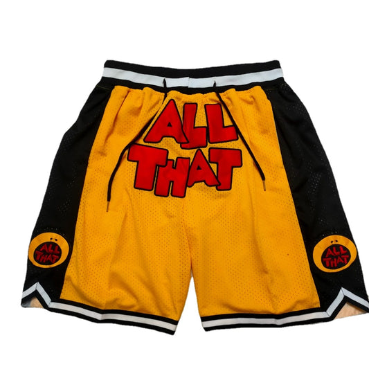 All That  Basketball Shorts Pants with Pockets Yellow Color