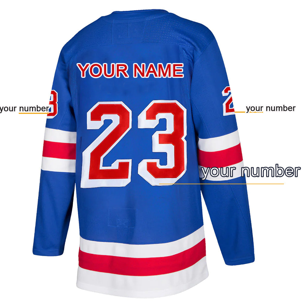 Custom Your Name Your Number New York Rangers Ice Hockey Jersey