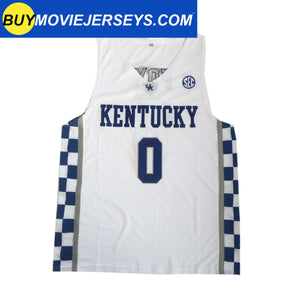 Customize De’Aaron Fox #0 Kentucky Wildcats Basketball Jersey Blue/White