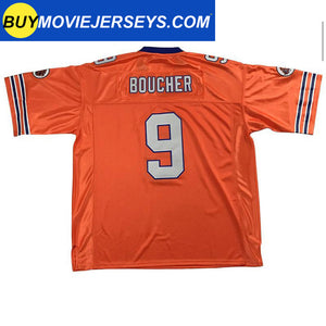 The Waterboy Movie Muddogs Bobby Boucher America Football Jersey #9 Orange Color