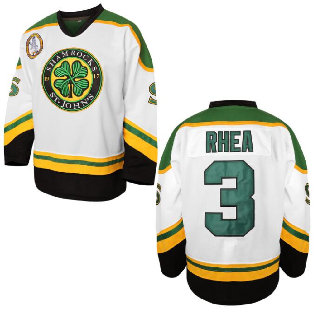 Ross The BOSS #3 Rhea ST John's Shamrocks Ice Hockey Jersey White Color