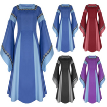 Load image into Gallery viewer, Women Irish Renaissance Medieval Dress Halloween Costume Retro Party Gothic Gown