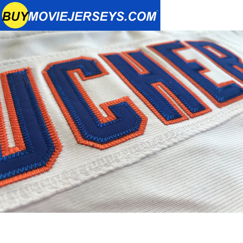 The Waterboy Movie Muddogs Bobby Boucher Jersey #9 White Color